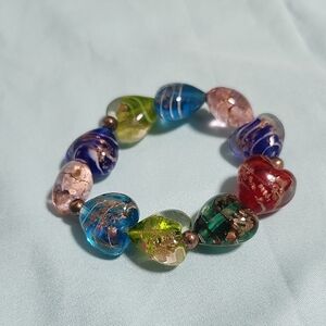 Colorful Heart Bead Bracelet